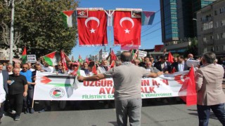 Kayserililer Filistine destek için yürüdü