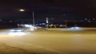 Kimseye aldırış etmedi, kavşakta dakikalarca drift attı