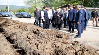 Kiraztarla içmesuyu şebeke çalışmasını yerinde incelediler