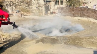Kırıkdağdaki ev yangınına itfaiye müdahale etti