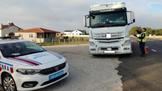 Kırklarelide ağır tonajlı araçlar denetledi