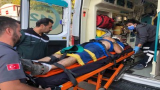 Kontrolden çıkan elektrikli bisikletin sürücüsü düşerek yaralandı