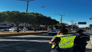 Kuşadası jandarmasından hava destekli trafik denetimi