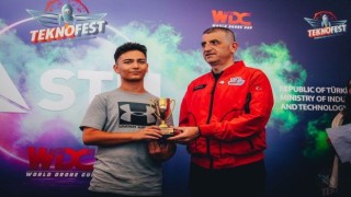 Kütahyalı milli sporcu Doruk Cengiz, Teknofest 2024te ikincilik elde etti