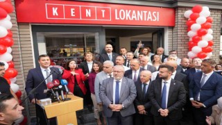 Manisada miting gibi Kent Lokantası açılışı
