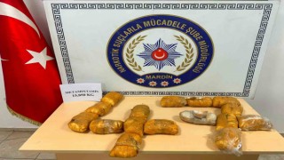 Mardinde bir araçta 15 kilo 850 gram uyuşturucu madde bulundu