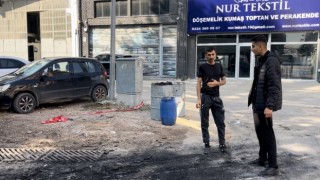 Mercedes marka elektrikli cip park halinde alev topuna döndü