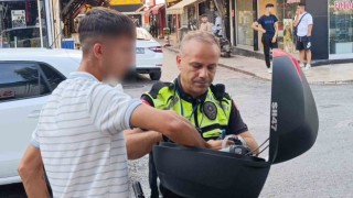 Motosikletin önünü kaldıran gence 2 bin 196 lira para cezası