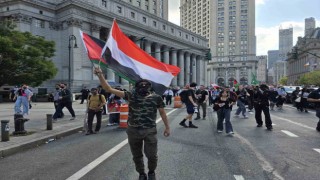 New Yorkta binlerce Filistin yanlısı, İsrail saldırılarını 1. yılında protesto etti