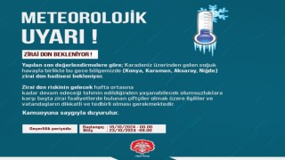 Niğde Valiliği zirai don uyarısı yaptı