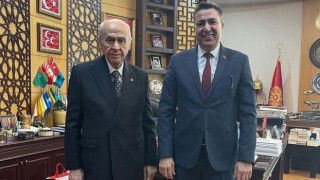 OKÜ Rektörü, MHP Lideri Bahçeli'yi Ziyaret Etti