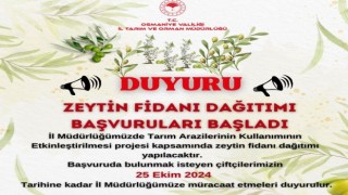 Osmaniye'de Çiftçilere Zeytin Fidanı Dağıtımı Yapılacak