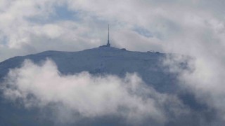 Palandökenin zirvesi beyaza büründü, sıcaklık eksilere düştü