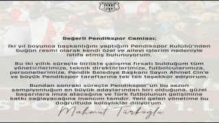 Pendiksporda Başkan Mahmut Türkoğlu istifa etti