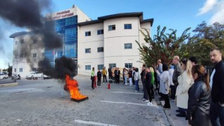 Pınarhisar Devlet Hastanesinde yangın tatbikatı