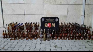Polis 241 şişe sahre bandrollü alkol ele geçirdi