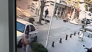 Pompalı tüfekle 1 kişiyi ağır yaralayan şüphelinin kaçtığı anlar kamerada