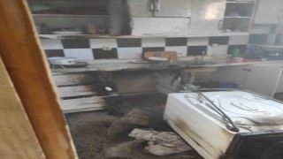 Reyhanlıda evin mutfağında yangın çıktı