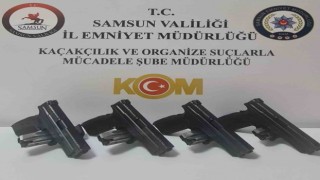 Samsunda 2 kişi 4 adet tabancayla yakalandı