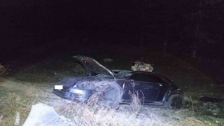 Şarampole giren otomobilde 5 kişi yaralandı