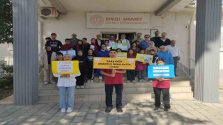 Sarayköyün genç liselilerinden farkındalık yürüyüşü