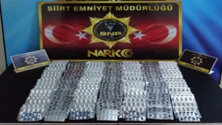 Siirtte bin 443 uyuşturucu hap ele geçirildi