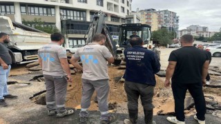 Sinopta ana isale hattındaki arıza gideriliyor