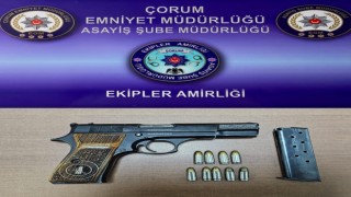 Şok uygulamada tabanca ele geçirildi