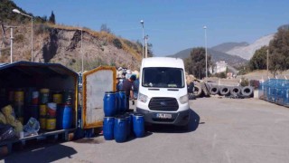 Söke Belediyesinin topladığı atık yağlar suların kirlenmesini önlüyor