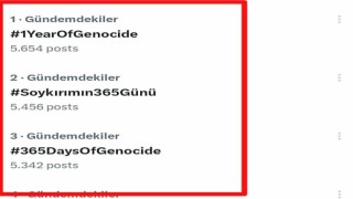 Soykırımın birinci yılı etiketi, sosyal medyada dünya gündeminde