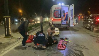 Sürat motoru ile motosiklet çarpıştı: 2 yaralı