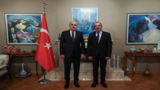 TBMM Başkanı Kurtulmuş, Dünya Ticaret Örgütü nezdinde Türkiye Daimi Temsilcisi Büyükelçi Acarsoy ile bir araya geldi