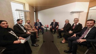 TBMM Başkanı Kurtulmuş, Umman Sultanlığı Şura Meclisi Başkanı Al Maawali ile bir araya geldi