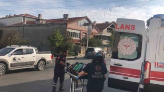 Tekirdağda 1 kişinin yaralandığı kaza kamerada