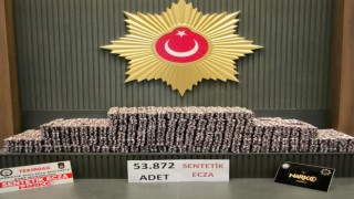 Tekirdağda 53 bin 872 adet sentetik ecza ele geçirildi