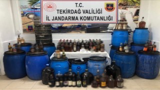 Tekirdağda 700 litre sahte içki ele geçirildi