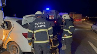 Tır ile çarpışan otomobilin sürücüsü 5.46 promil alkollü çıktı