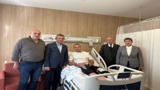 TUSAŞa yönelik terör saldırısında yaralanan Murat Solmaza CHP Lideri Özelden Geçmiş olsun ziyareti