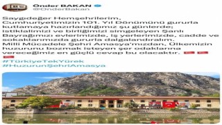 Vali Bakandan Amasya halkına ‘bayrak asın çağrısı: “Şer odaklarına vereceğimiz en güçlü cevap bu olacak”