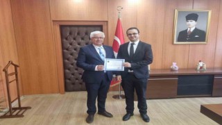 Yangın söndürmede başarılı olan kurum yetkililerine teşekkür belgesi