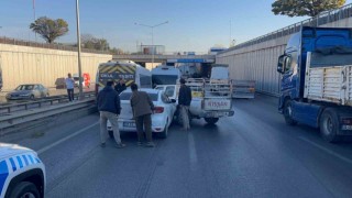 5 aracın karıştığı zincirleme trafik kazasında 1 kişi yaralandı