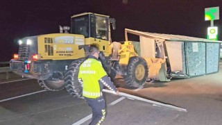 Aksarayda polisin karayolunda konteyner mücadelesi