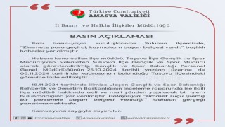 Amasya Valiliğinden zimmet açıklaması
