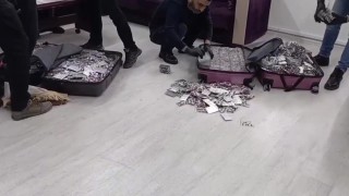 Amasyada yolcu otobüsünde 57 binden fazla uyuşturucu hap ele geçirildi