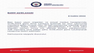 Ankara Emniyetinden spor salonunda meydana gelen cinayetle ilgili açıklama