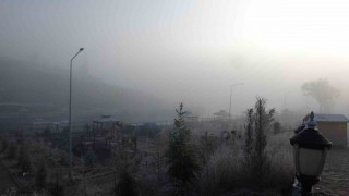 Ardahanın üzerini sis tabakası kapladı