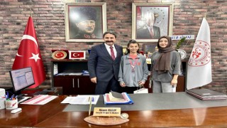 Avrupa ikincisi olan genç sporcudan İl Müdürü Kalına ziyaret