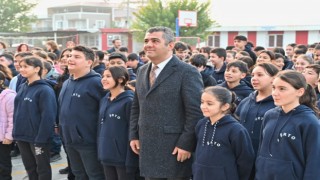 Aydında öğrenciler ara tatilin ardından ders başı yaptı