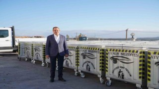 Ayvalıkın cadde ve sokaklarına 500 yeni konteyner