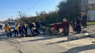 Baba ile oğlu ayıran kazanın ardından olay yerinden kaçan kamyonet sürücüsü tutuklandı